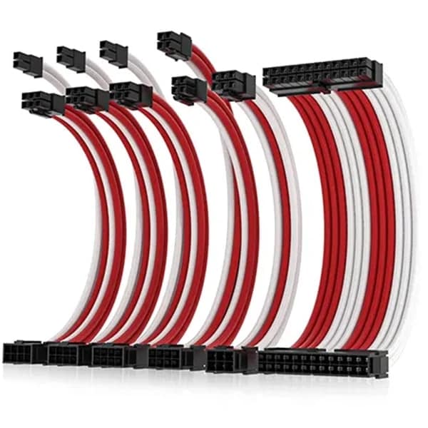 Asiahorse Câble d’alimentation 18AWG 6Kit Rouge/Blanc