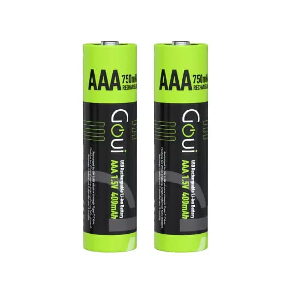 Goui Piles Rechargeables avec port Type-C AAA (2 pièces)
